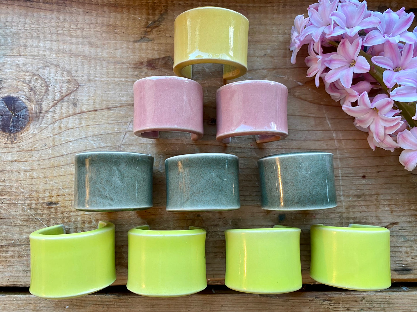 Colourful Ceramic Napkin Rings