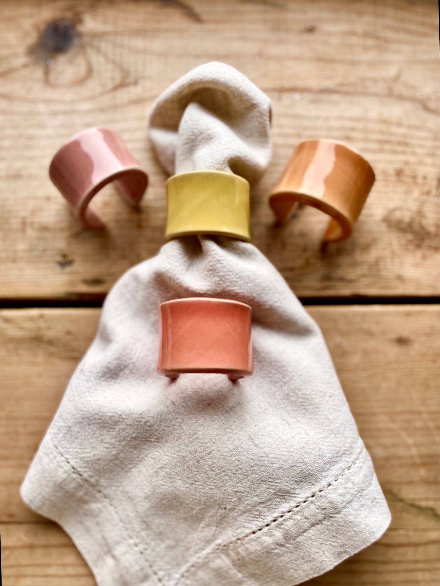 Colourful Ceramic Napkin Rings