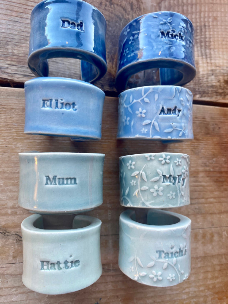 Ceramic Personalised Napkin Ring - Personalised place setting / dinner gift / wedding favour