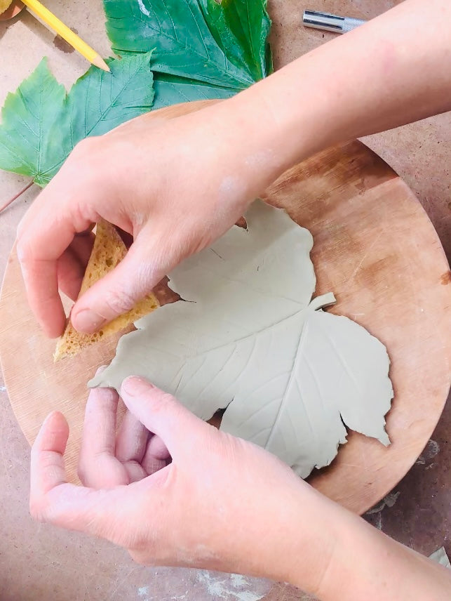 Our Family Ceramic Nature Personalised Sycamore Leaf Wall Hanging - Price per leaf