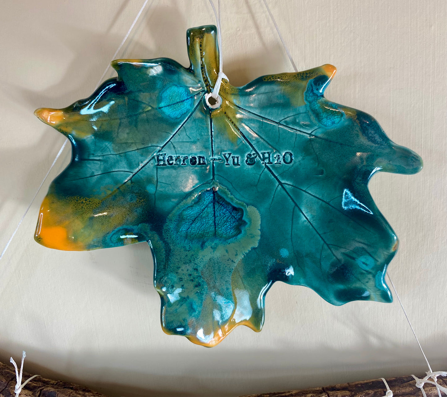 Our Family Ceramic Nature Personalised Sycamore Leaf Wall Hanging - Price per leaf