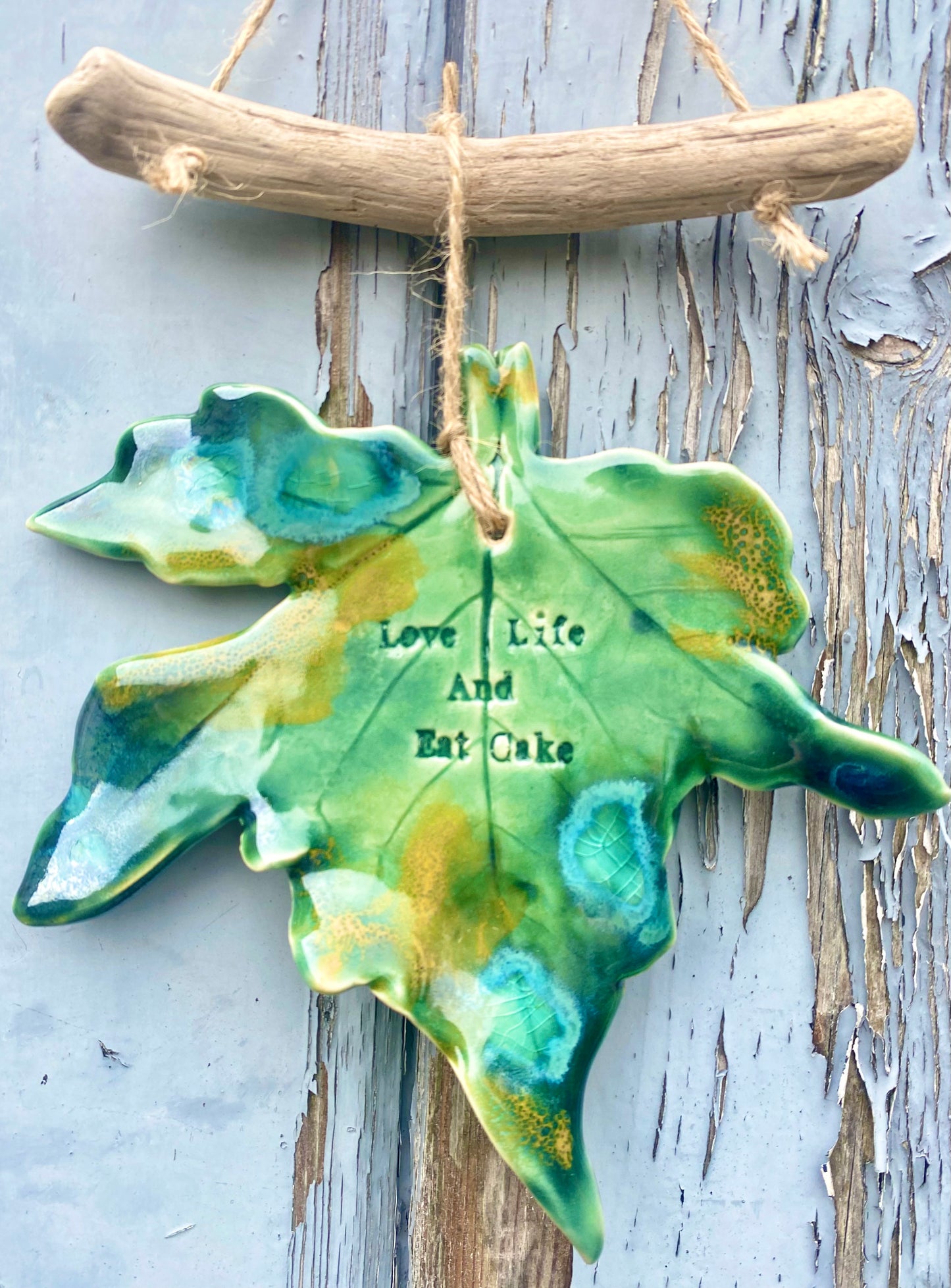 Our Family Ceramic Nature Personalised Sycamore Leaf Wall Hanging - Price per leaf