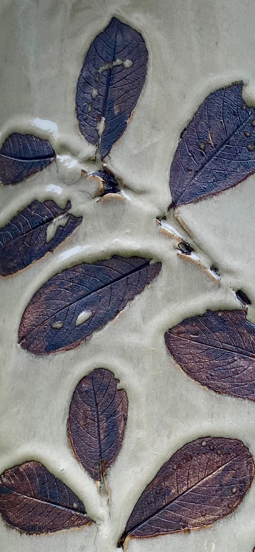 Large Ceramic leaf vase - personalised, made to order