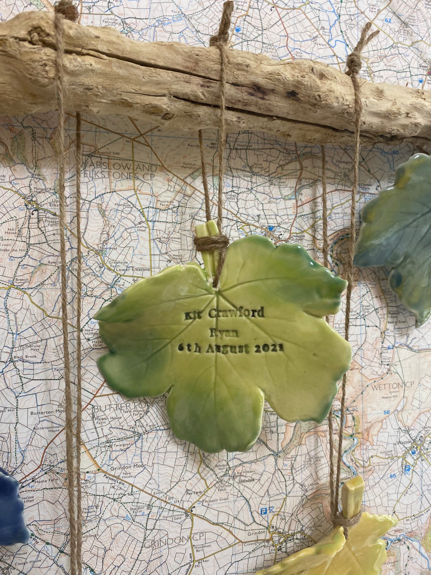 Our Family Ceramic Nature Personalised Wall Hanging - Price per leaf