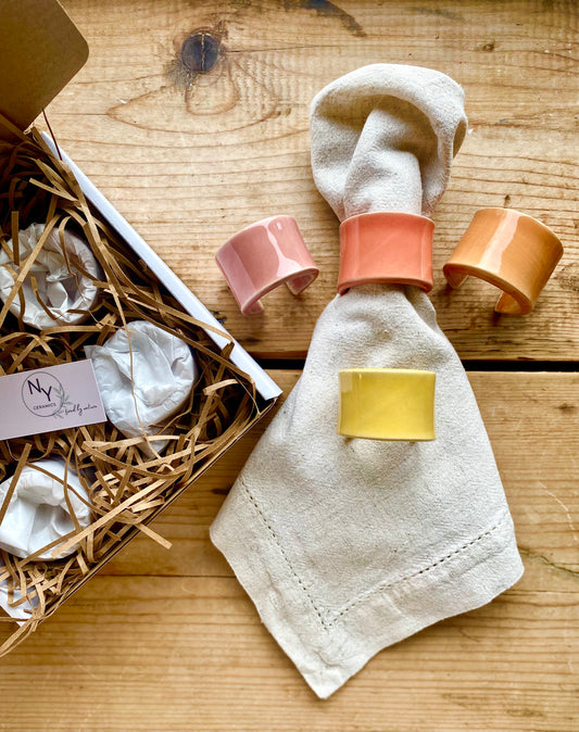 Colourful Ceramic Napkin Rings