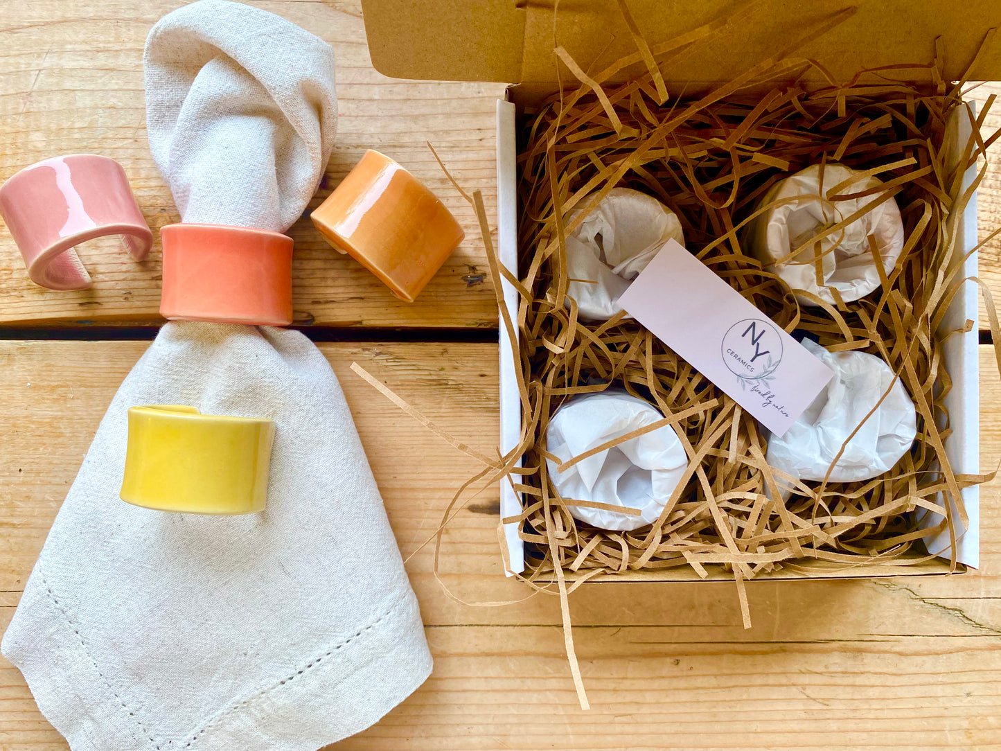 Colourful Ceramic Napkin Rings