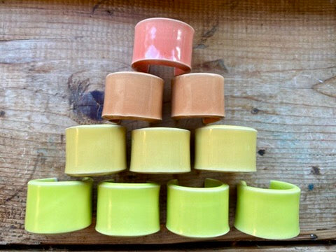 Colourful Ceramic Napkin Rings