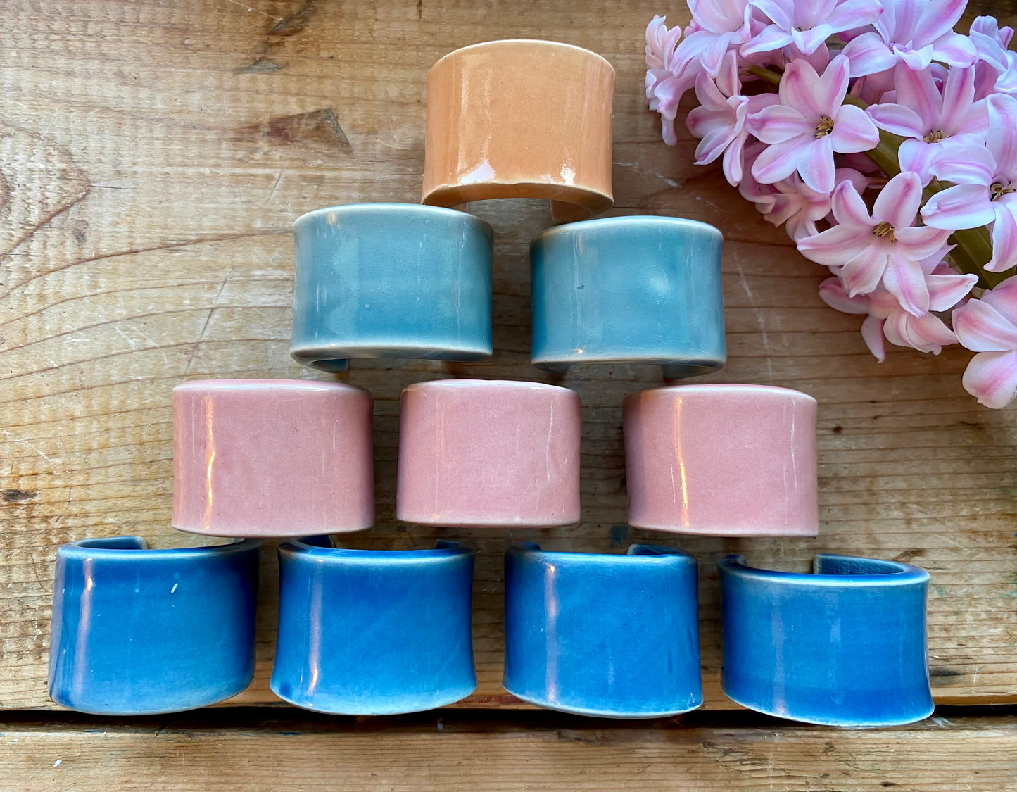 Ceramic Personalised Napkin Ring  - Personalised place setting / dinner gift  / wedding favour