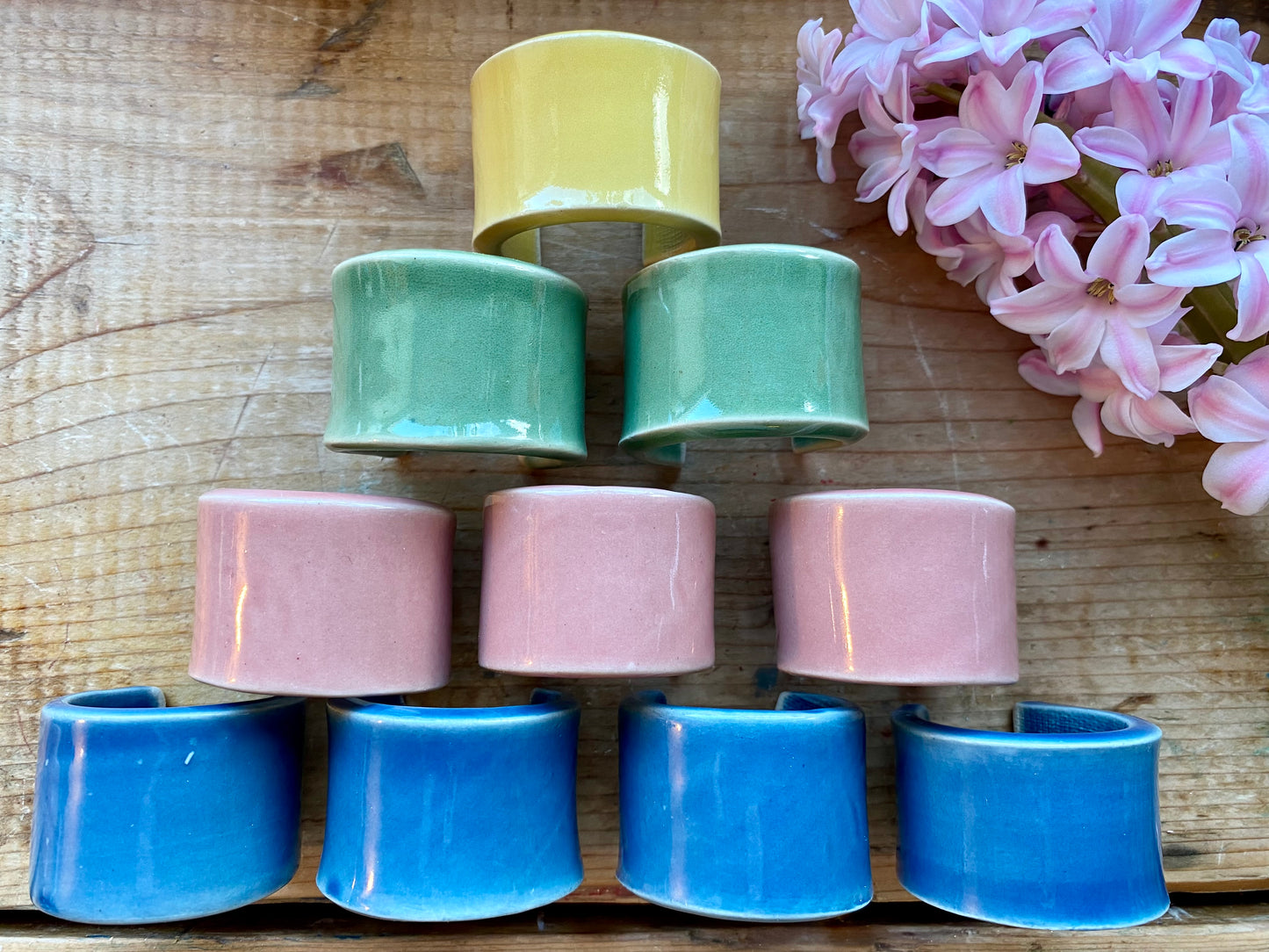 Ceramic Personalised Napkin Ring  - Personalised place setting / dinner gift  / wedding favour