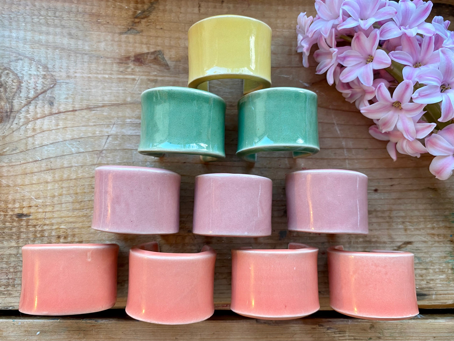 Ceramic Personalised Napkin Ring  - Personalised place setting / dinner gift  / wedding favour