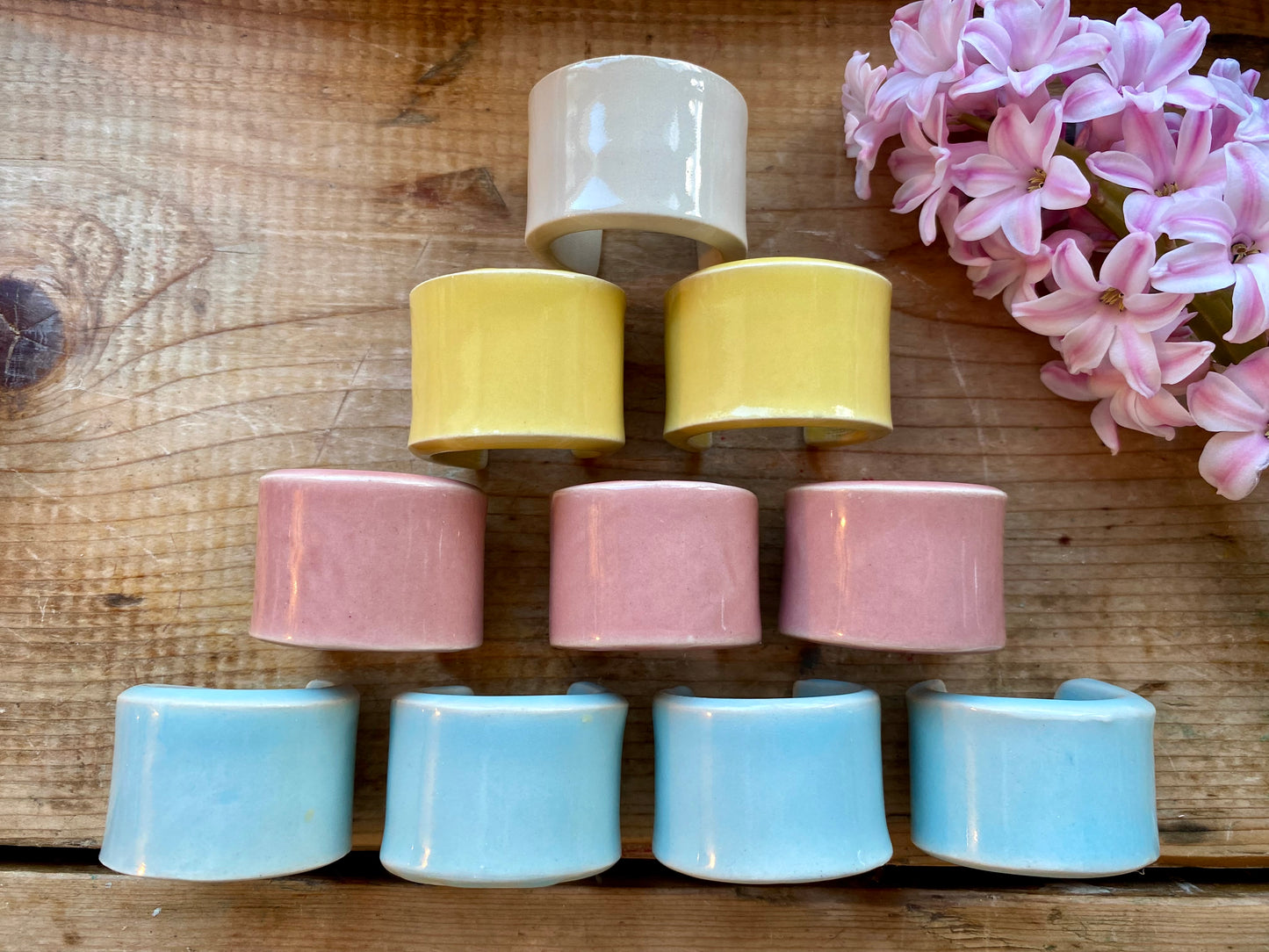 Ceramic Personalised Napkin Ring  - Personalised place setting / dinner gift  / wedding favour