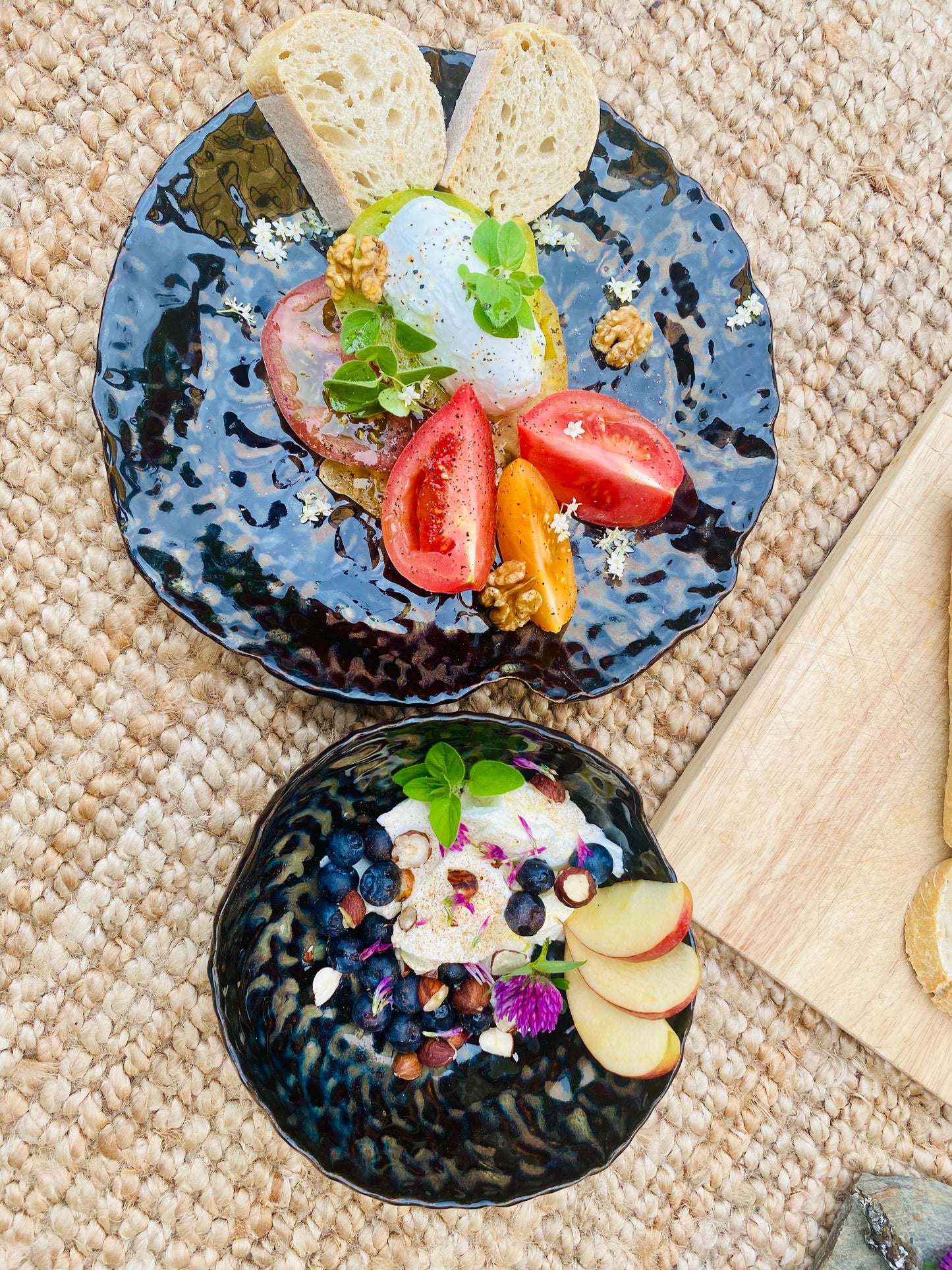 Hand-sculpted Dinner / Breakfast Bowl - Tortoiseshell