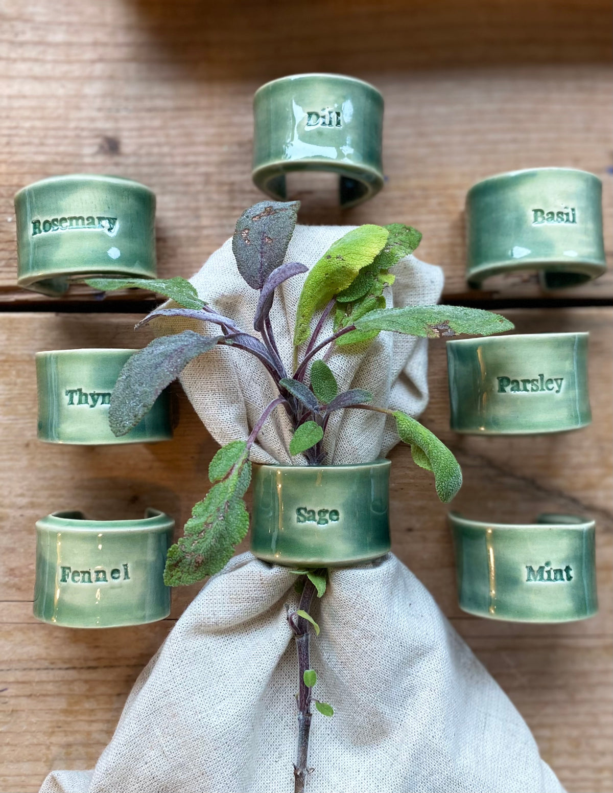 Ceramic Personalised Napkin Ring Wedding Place Setting & Wedding favour