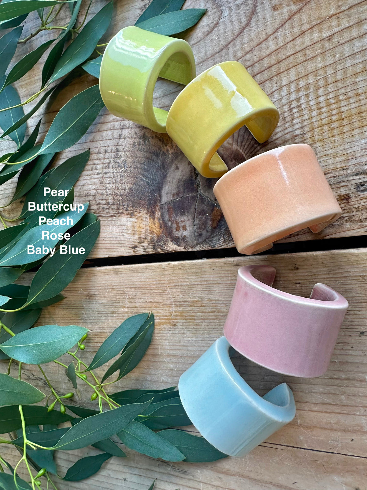 Ceramic Personalised Napkin Ring Wedding Place Setting & Wedding favour