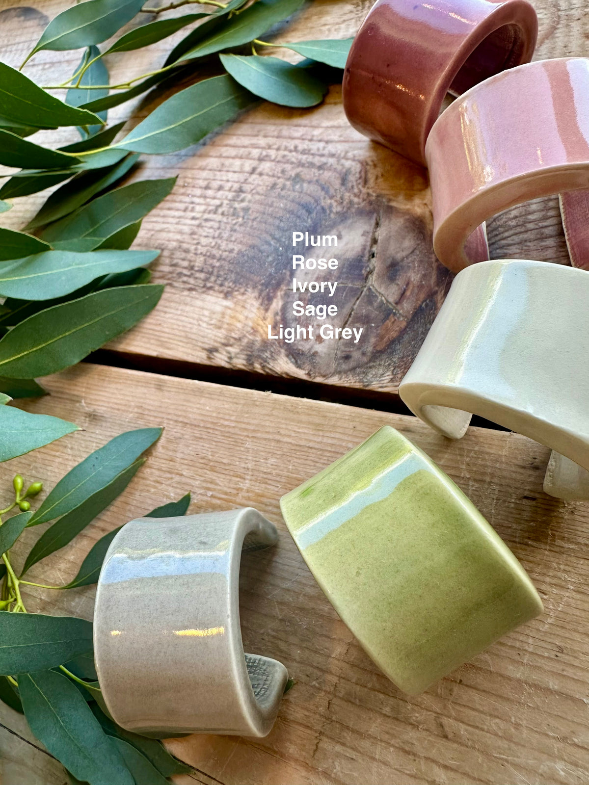 Ceramic Personalised Napkin Ring Wedding Place Setting & Wedding favour