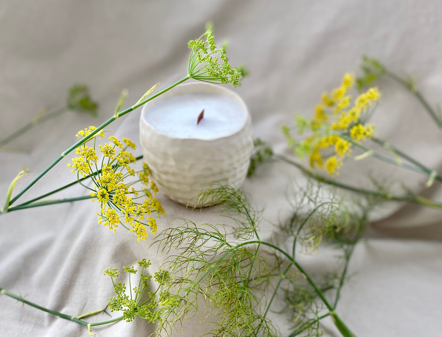 Garden Candle - Small cream