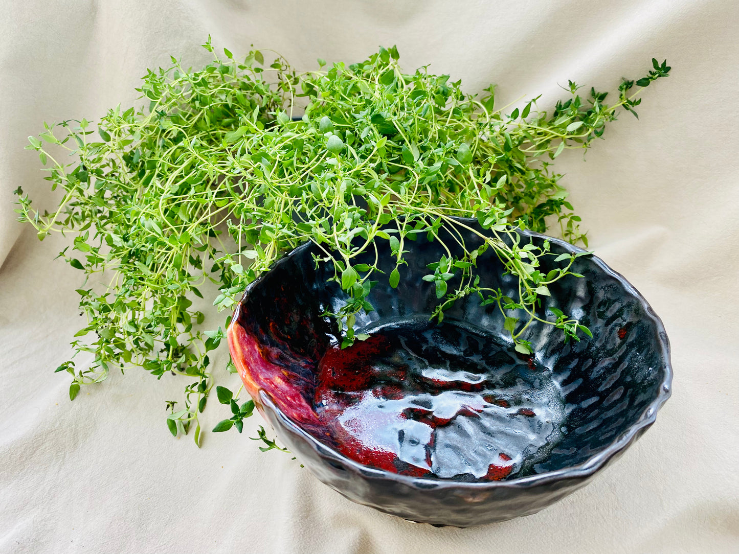 Hand-sculpted Ramen Fire Bowl