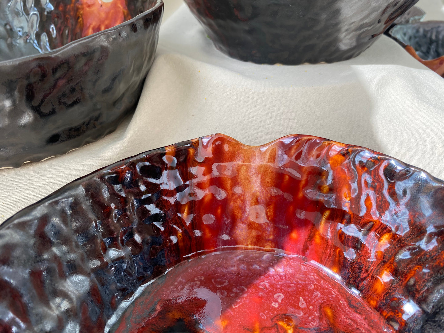 Hand-sculpted Ramen Fire Bowl