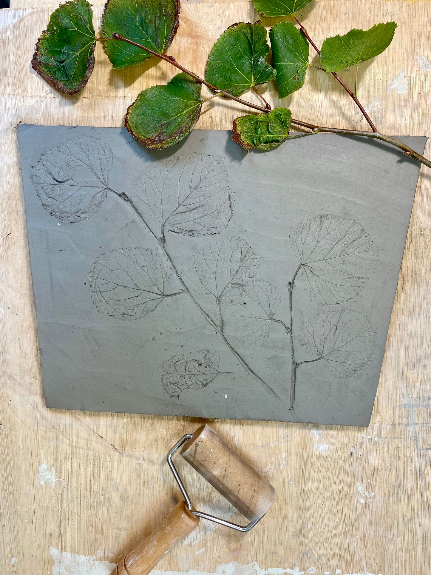 Medium Ceramic Leaf Vase, utensil pot, pen pot - personalised, made to order