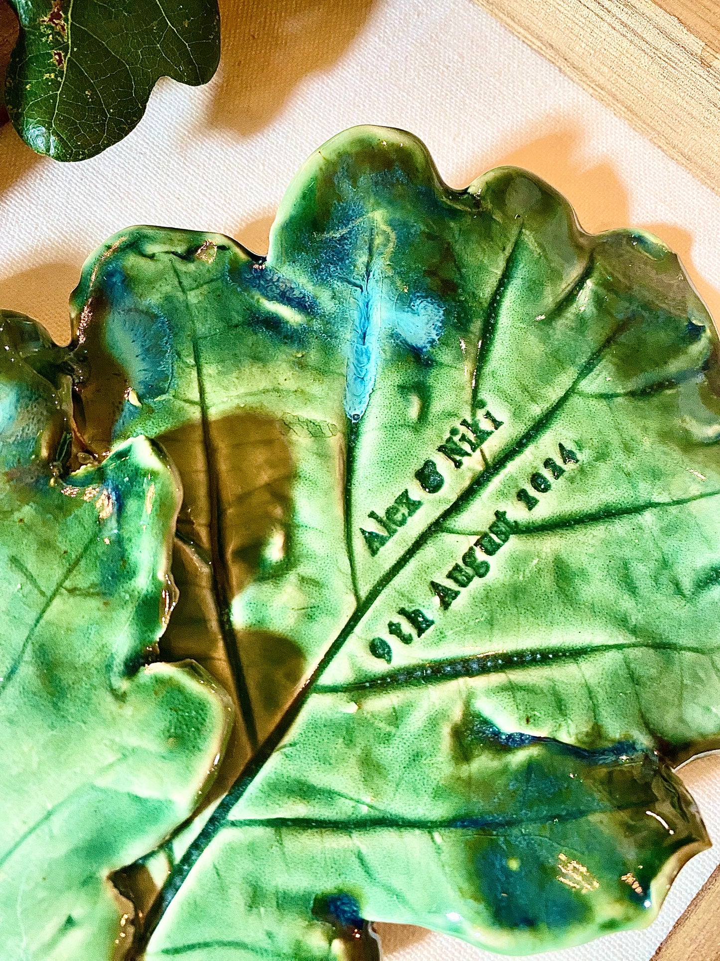 Oak Leaf and acorn sculpture - personalised gift