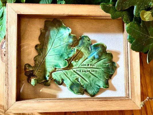 Oak Leaf and acorn sculpture - personalised gift