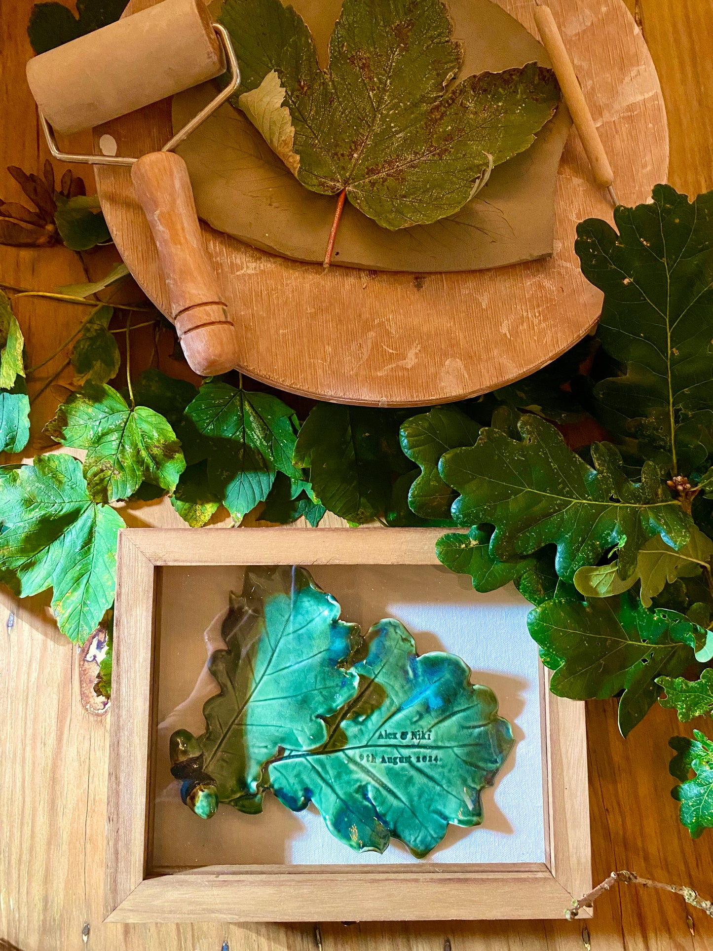 Oak Leaf and acorn sculpture - personalised gift