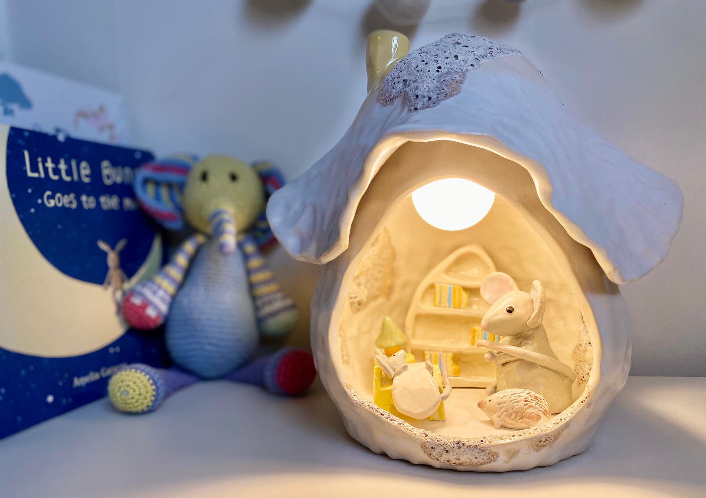 British Woodland Wildlife Children's Bedside Lamp (Medium) - #006