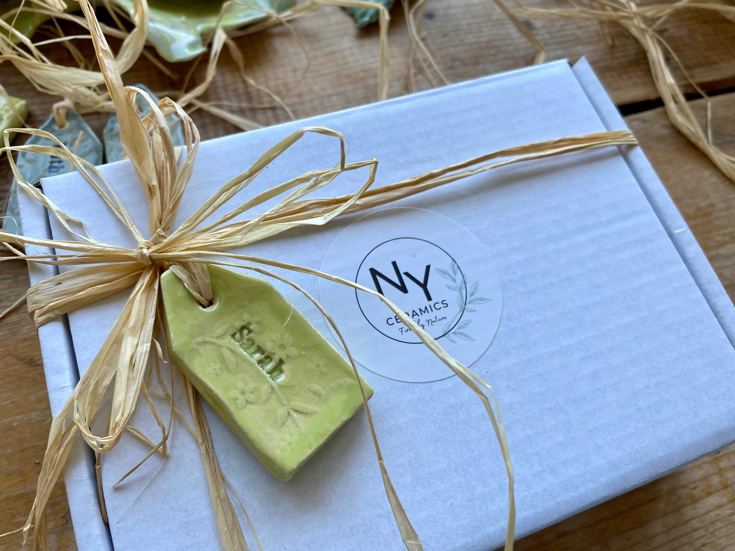 Eco-friendly sustainable reusable gift tags, place setting, wedding favours